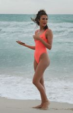 MEGAN MCKENNA in Swimsuit at a Beach un Miami 04/19/2016