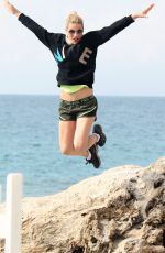 MICHELLE HUNZIKER at Beach in Varigotti 04/13/2016