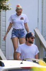 MILEY CYRUS Out in Byron Bay 04/27/2016