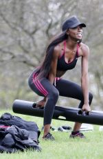 NAOMI HEDMAN Working Out at a Park in London 04/18/2016