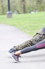 NAOMI HEDMAN Working Out at a Park in London 04/18/2016