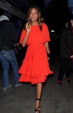 NAOMIE HARRIS Leaves a Restaurant Launch Party in London 04/27/2016