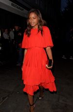 NAOMIE HARRIS Leaves a Restaurant Launch Party in London 04/27/2016