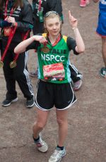 NATLIE DORMER Running at Virgin Money Marathon in London 04/23/2016