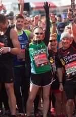 NATLIE DORMER Running at Virgin Money Marathon in London 04/23/2016