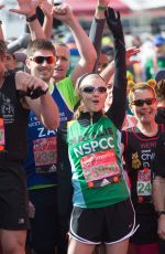 NATLIE DORMER Running at Virgin Money Marathon in London 04/23/2016