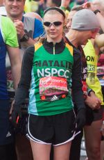 NATLIE DORMER Running at Virgin Money Marathon in London 04/23/2016