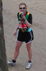 NATLIE DORMER Running at Virgin Money Marathon in London 04/23/2016