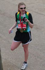 NATLIE DORMER Running at Virgin Money Marathon in London 04/23/2016