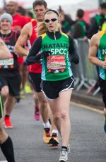 NATLIE DORMER Running at Virgin Money Marathon in London 04/23/2016