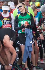 NATLIE DORMER Running at Virgin Money Marathon in London 04/23/2016
