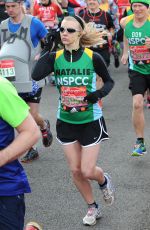 NATLIE DORMER Running at Virgin Money Marathon in London 04/23/2016