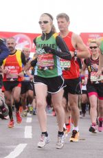 NATLIE DORMER Running at Virgin Money Marathon in London 04/23/2016