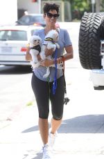NICOLE MURPHY and Her Dogs Out in West Hollywood 04/21/2016
