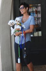 NICOLE MURPHY and Her Dogs Out in West Hollywood 04/21/2016