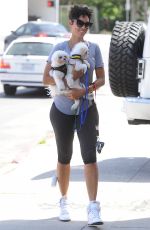 NICOLE MURPHY and Her Dogs Out in West Hollywood 04/21/2016