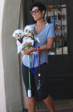 NICOLE MURPHY and Her Dogs Out in West Hollywood 04/21/2016