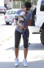 NICOLE MURPHY and Her Dogs Out in West Hollywood 04/21/2016