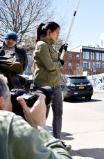 NINA AGDAL for New Era Campaign Photosoot in New York 04/13/2016