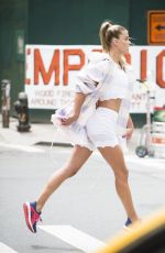 NINA AGDAL on the Set of a Photoshoot in New York 04/25/2016