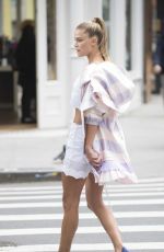 NINA AGDAL on the Set of a Photoshoot in New York 04/25/2016