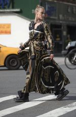 NINA AGDAL on the Set of a Photoshoot in New York 04/25/2016