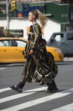 NINA AGDAL on the Set of a Photoshoot in New York 04/25/2016