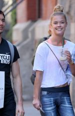 NINA AGDAL Out and About in New York 04/19/2016