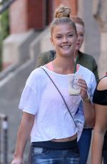 NINA AGDAL Out and About in New York 04/19/2016