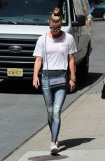 NINA AGDAL Out and About in New York 04/19/2016