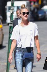 NINA AGDAL Out and About in New York 04/19/2016