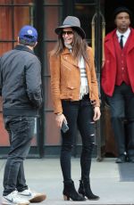 NINA DOBREV Leaves Her Hotel in New York 04/10/2016