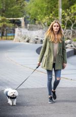 OLIVIA PALERMO Walks Her Dog at a Park in Brooklyn 04/25/2016