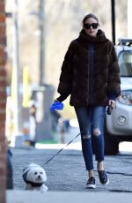 OLIVIA PALERMO Walks Her Dog Out in New York 04/13/2016
