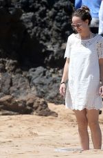 OLIVIA WILDE at a Beach in Maui 04/16/2016