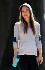 OLIVIA WILDE Out Jogging in New York 04/11/2016