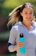 OLIVIA WILDE Out Jogging in New York 04/11/2016