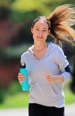 OLIVIA WILDE Out Jogging in New York 04/11/2016