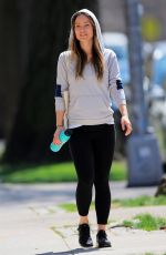 OLIVIA WILDE Out Jogging in New York 04/11/2016