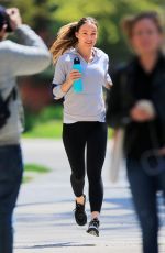OLIVIA WILDE Out Jogging in New York 04/11/2016