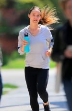 OLIVIA WILDE Out Jogging in New York 04/11/2016