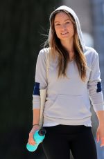 OLIVIA WILDE Out Jogging in New York 04/11/2016