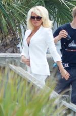 PAMELA ANDERSON on the Set of 