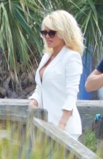 PAMELA ANDERSON on the Set of 