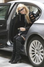 PARIS HILTON in Short Skirt Out in London 04/28/2016