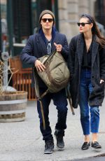 PHOEBE TONKIN and Paul Wesley Out in New York 03/25/2016