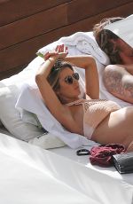 Pregnant AUDRINA PATRIDGE in Bikini at a Pool in Honolulu 04/13/2016