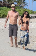 Pregnant MEGAN FOX at a Beach in Hawaii 04/22/2016