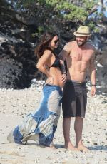 Pregnant MEGAN FOX at a Beach in Hawaii 04/22/2016