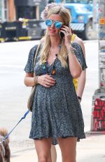 Pregnant NICKY HILTON Out and About in New York 04/22/2016